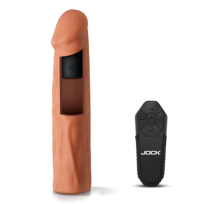 "Jock Vibrating Penis Extension with Remote - Medium CN1019-MED"