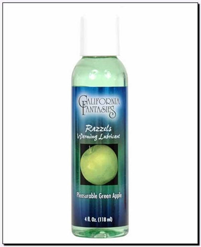 "Razzels Warming Lubricant - Pleasurable Green Apple - 4 Oz. Bottle CF-RPG-04"